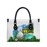 New Caledonia Kagu Bird Nature Leather Bag South Pacific Hidden Gem Tropical Landscape TS04 - Polynesian Pride