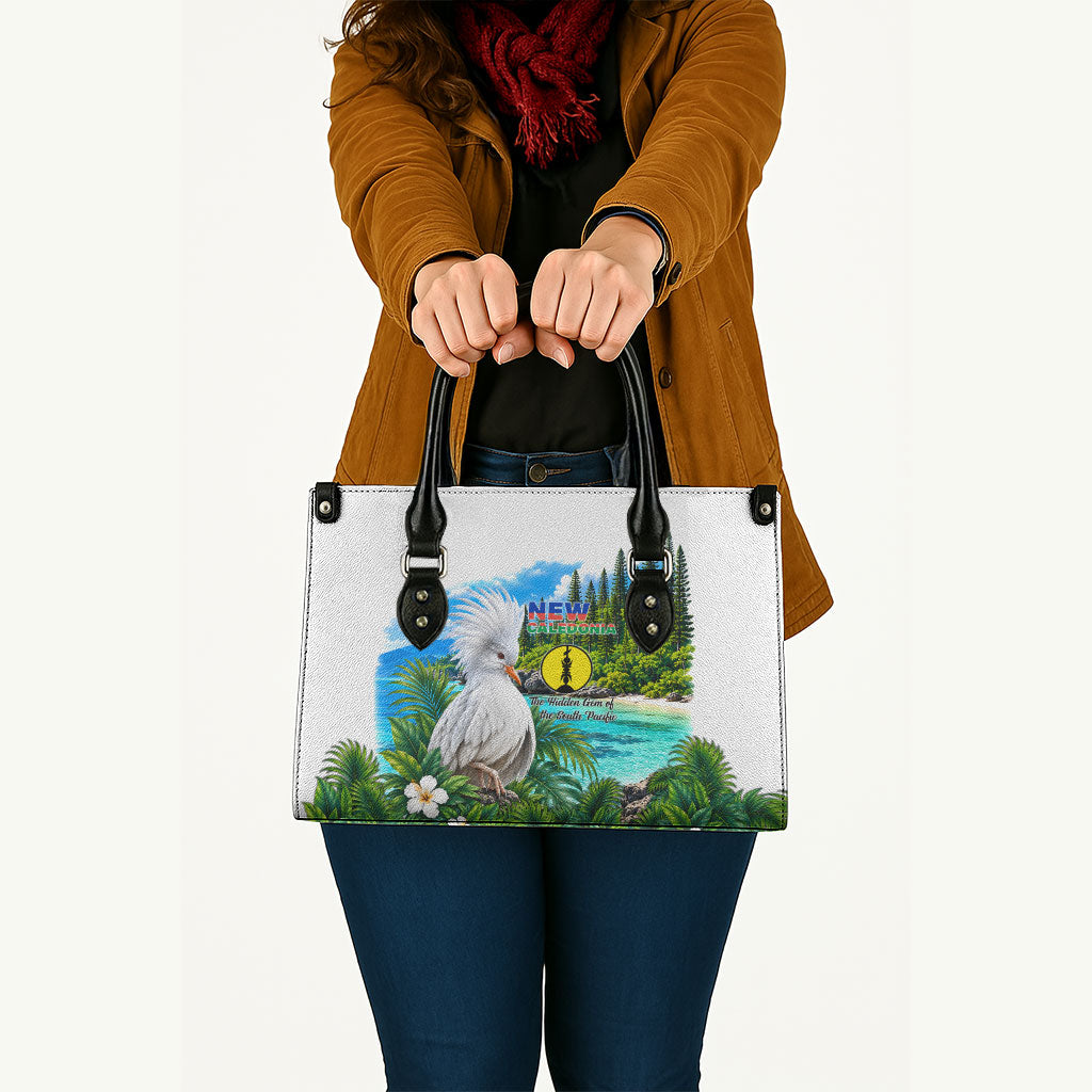 New Caledonia Kagu Bird Nature Leather Bag South Pacific Hidden Gem Tropical Landscape TS04 - Polynesian Pride