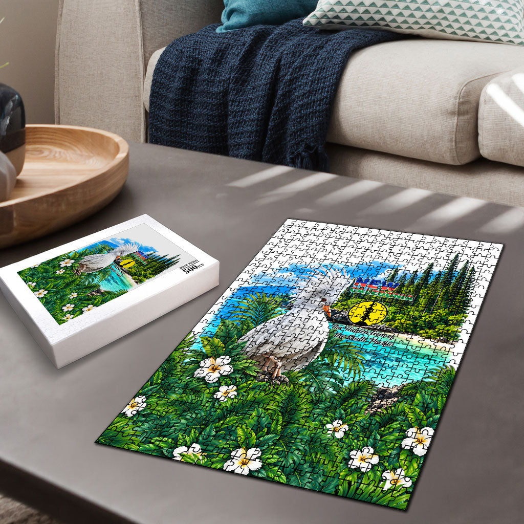 New Caledonia Kagu Bird Nature Puzzle South Pacific Hidden Gem Tropical Landscape TS04 - Polynesian Pride