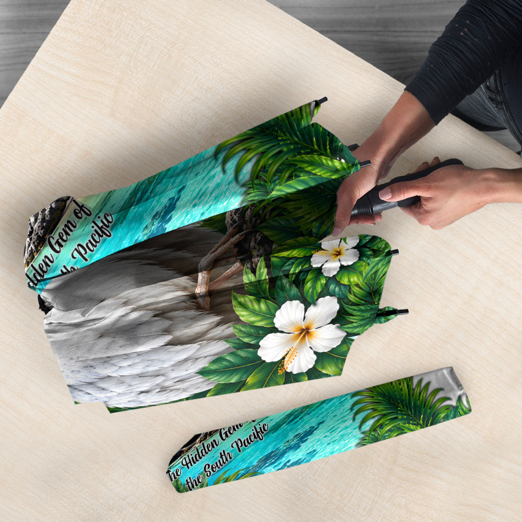 New Caledonia Kagu Bird Nature Umbrella South Pacific Hidden Gem Tropical Landscape TS04 - Polynesian Pride