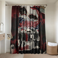 Samoa Black Saturday 1929 Bathroom Set Mau Movement Vintage Newspaper Grunge Polynesian TS04 Shower Curtain Only Black Red - Polynesian Pride