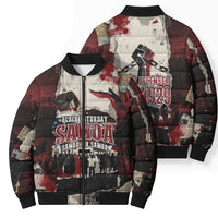 Samoa Black Saturday 1929 Bomber Puffer Jacket Mau Movement Vintage Newspaper Grunge Polynesian TS04 - Polynesian Pride