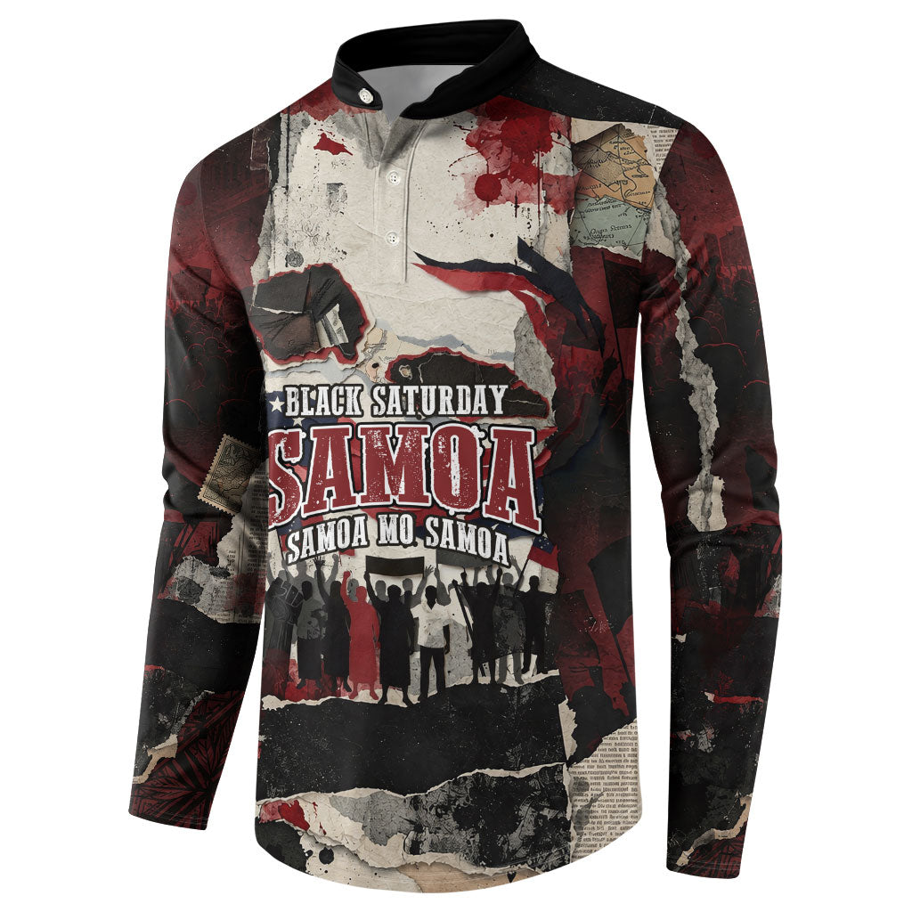 Samoa Black Saturday 1929 Button Sweatshirt Mau Movement Vintage Newspaper Grunge Polynesian