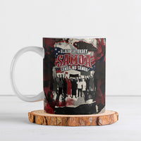 Samoa Black Saturday 1929 Ceramic Mug Mau Movement Vintage Newspaper Grunge Polynesian TS04 Black Red - Polynesian Pride