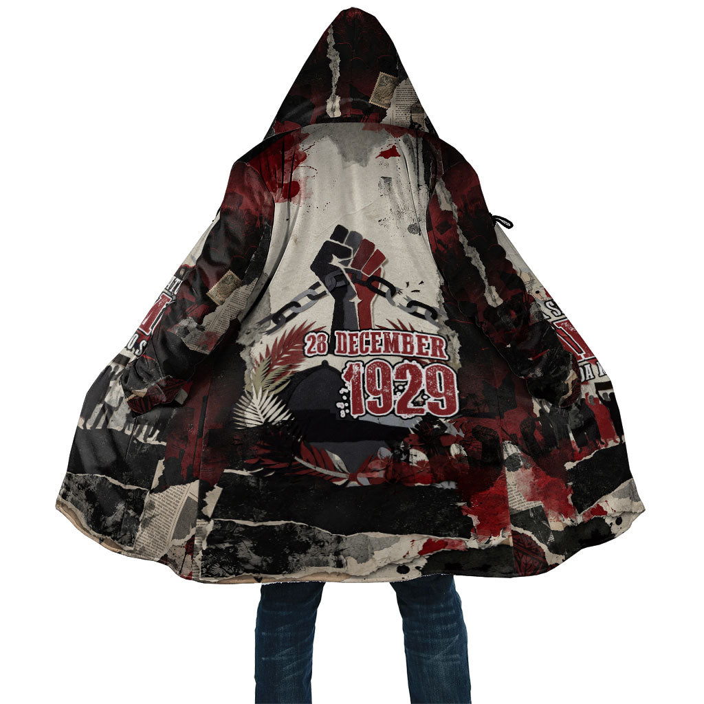 Samoa Black Saturday 1929 Cloak Mau Movement Vintage Newspaper Grunge Polynesian TS04 Unisex Black Red - Polynesian Pride