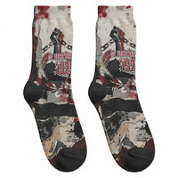 Samoa Black Saturday 1929 Crew Socks Mau Movement Vintage Newspaper Grunge Polynesian TS04 - Polynesian Pride