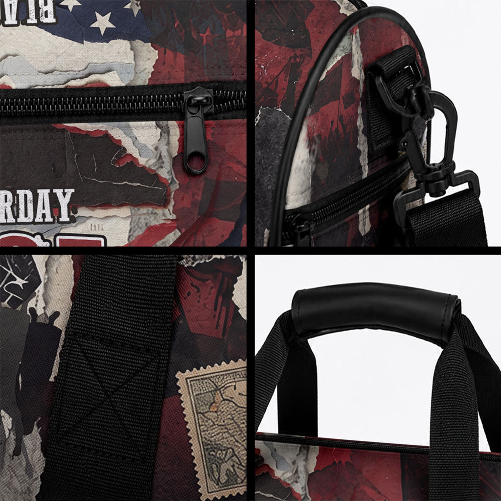 Samoa Black Saturday 1929 Duffle Bag Mau Movement Vintage Newspaper Grunge Polynesian