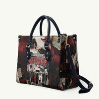 Samoa Black Saturday 1929 Leather Bag Mau Movement Vintage Newspaper Grunge Polynesian TS04 Black Red - Polynesian Pride