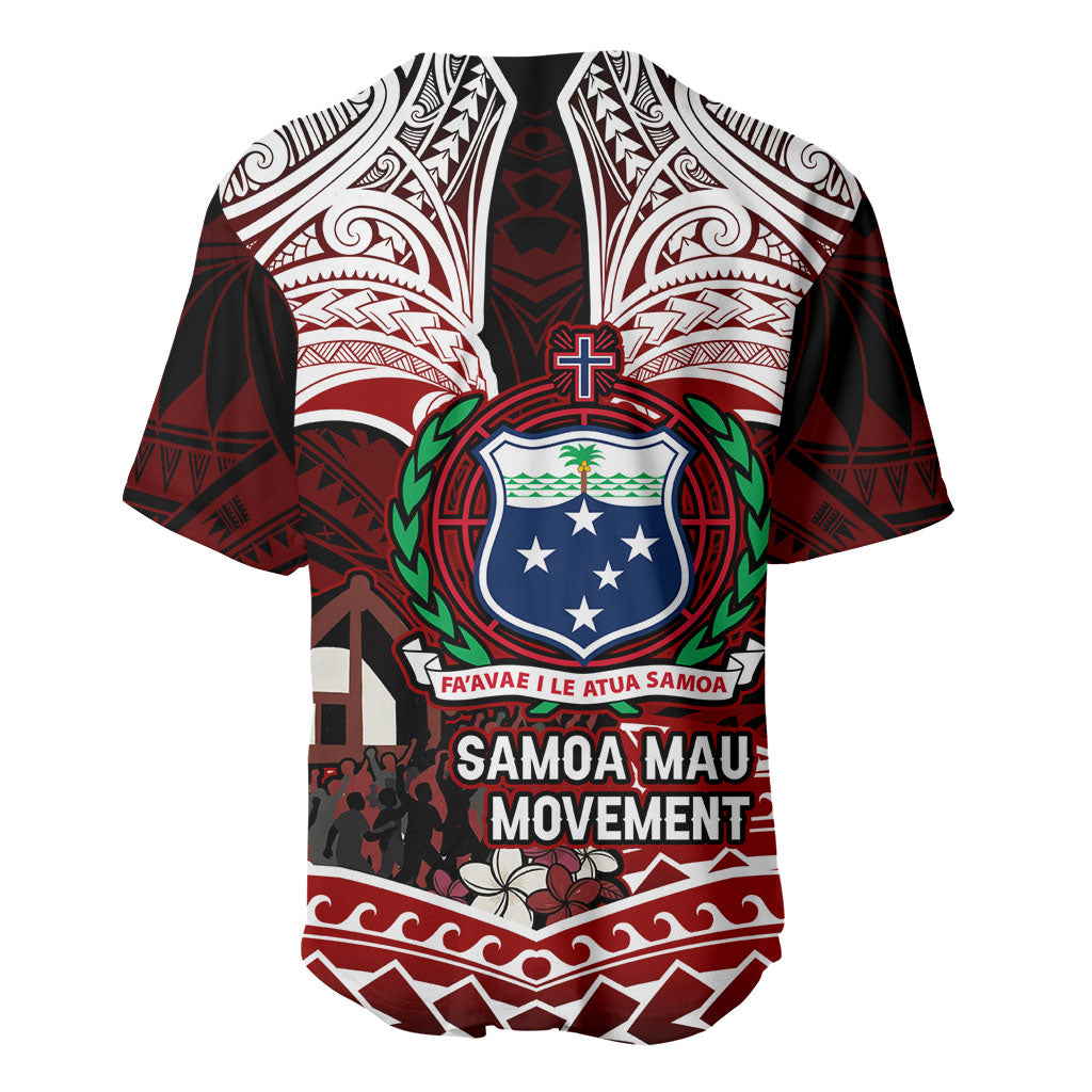Samoa Black Saturday Mau Movement Baseball Jersey Polynesian Tribal Pattern Coat Of Arms Graphic Art TS04 - Polynesian Pride