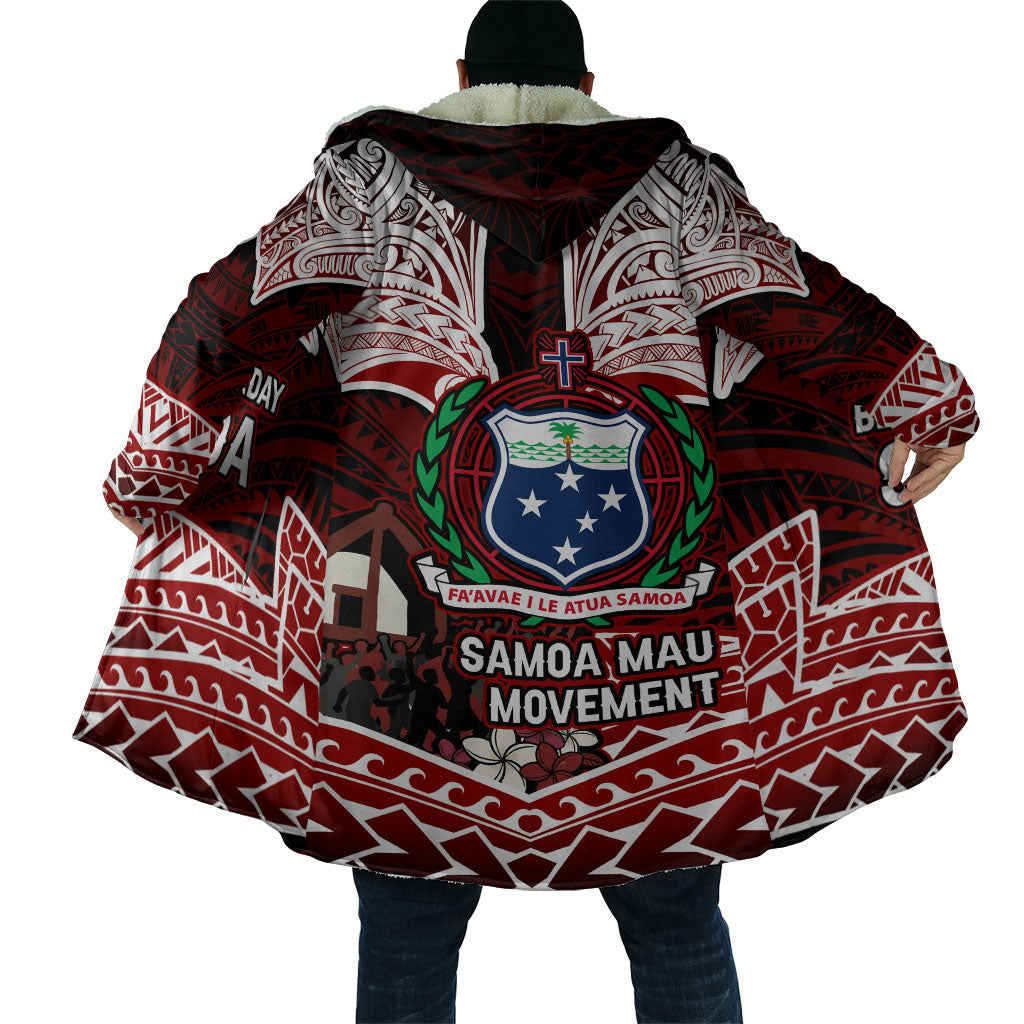 Samoa Black Saturday Mau Movement Cloak Polynesian Tribal Pattern Coat Of Arms Graphic Art TS04 - Polynesian Pride