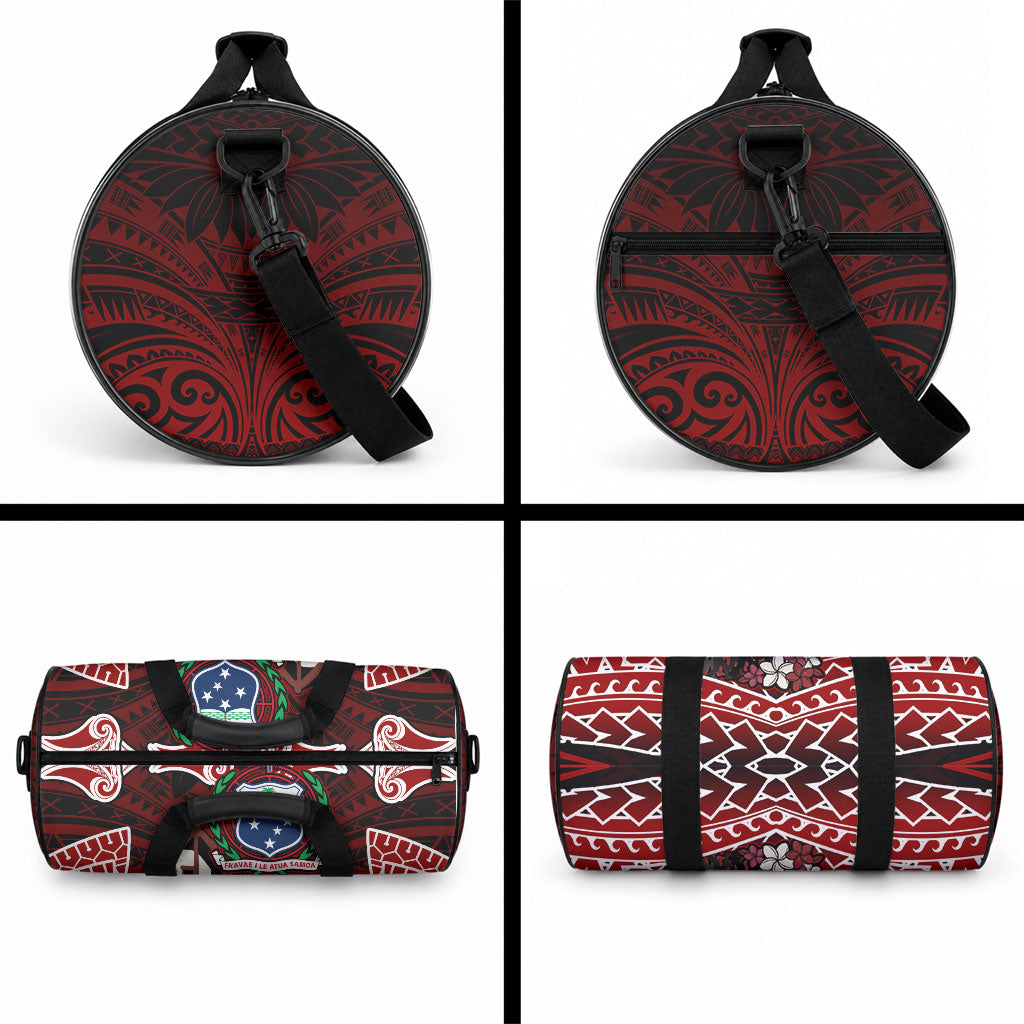 Samoa Black Saturday Mau Movement Duffle Bag Polynesian Tribal Pattern Coat Of Arms Graphic Art TS04 - Polynesian Pride