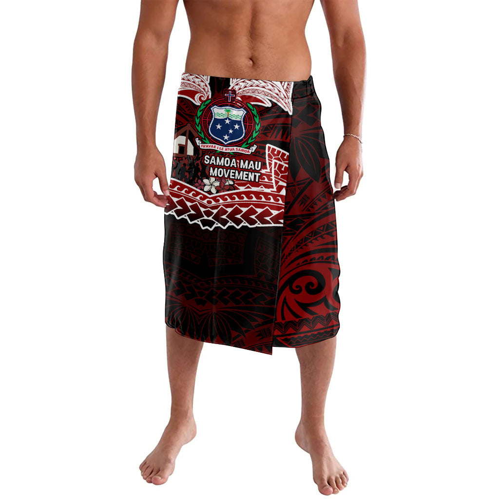 Samoa Black Saturday Mau Movement Lavalava Polynesian Tribal Pattern Coat Of Arms Graphic Art TS04 Red White - Polynesian Pride