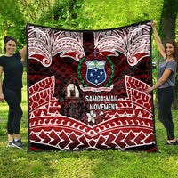 Samoa Black Saturday Mau Movement Quilt Polynesian Tribal Pattern Coat Of Arms Graphic Art TS04 - Polynesian Pride