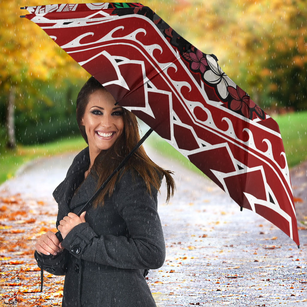 Samoa Black Saturday Mau Movement Umbrella Polynesian Tribal Pattern Coat Of Arms Graphic Art TS04 - Polynesian Pride