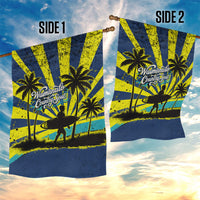 Waimanalo Oahu Hawaii Surfing Garden Flag Tropical Beach Retro Sunburst Surfboard