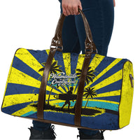 Waimanalo Oahu Hawaii Surfing Travel Bag Tropical Beach Retro Sunburst Surfboard