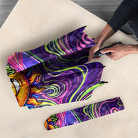 Waimanalo Hawaii Sun Rabbit Umbrella Psychedelic Trippy Neon Swirl Graphic