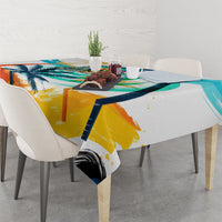 Hawaii Waimanalo Sea Turtle Tablecloth Cute Tropical Beach Aloha Spirit Cartoon