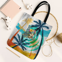 Hawaii Waimanalo Sea Turtle Tote Bag Cute Tropical Beach Aloha Spirit Cartoon