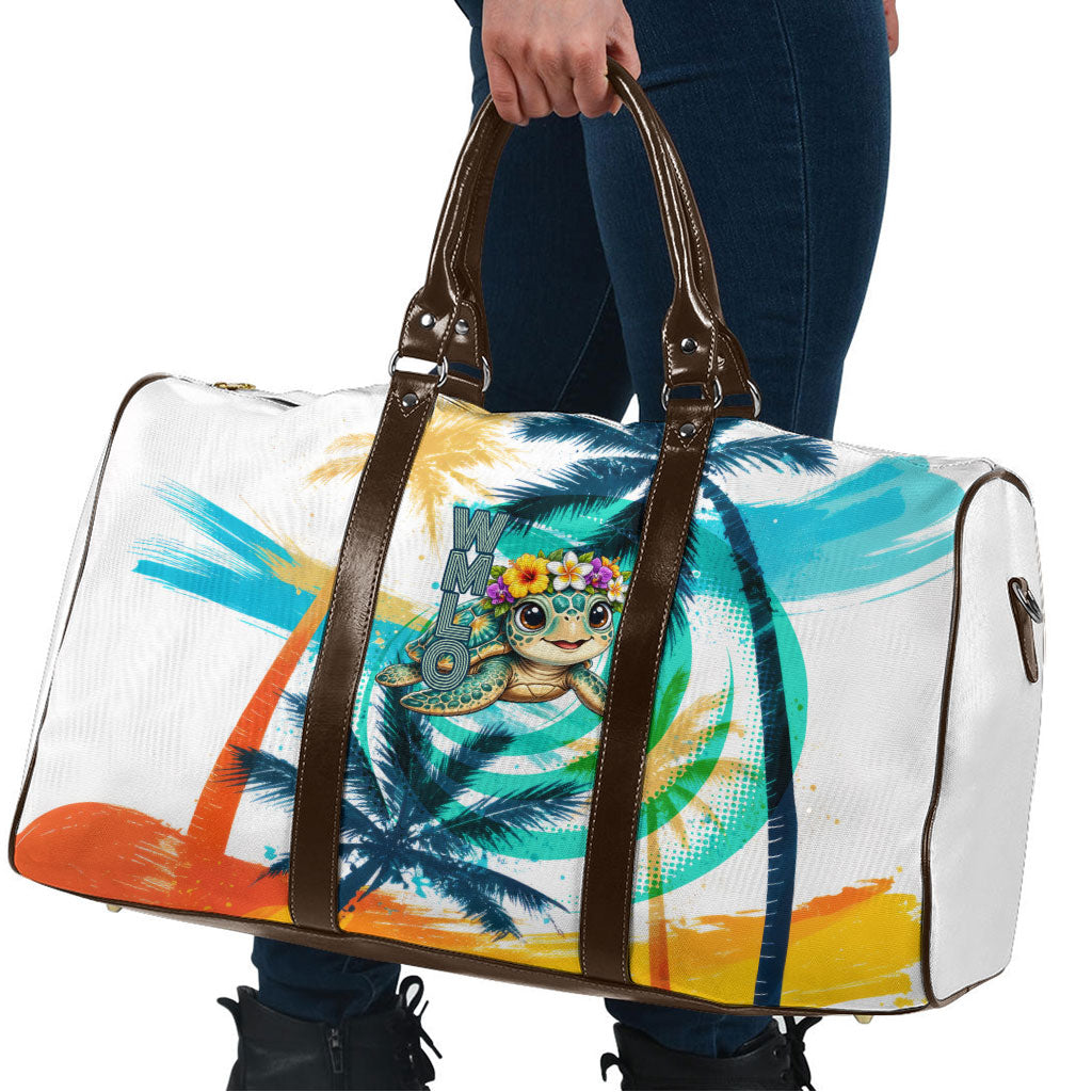 Hawaii Waimanalo Sea Turtle Travel Bag Cute Tropical Beach Aloha Spirit Cartoon