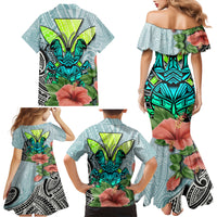 Polynesian Hawaii Family Matching Mermaid Dress and Hawaiian Shirt Kanaka with Crab Tribal tattoo TS04 - Polynesian Pride