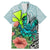 Polynesian Hawaii Family Matching Mermaid Dress and Hawaiian Shirt Kanaka with Crab Tribal tattoo TS04 Dad's Shirt - Short Sleeve Multicolor - Polynesian Pride