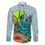 Polynesian Hawaii Family Matching Mermaid Dress and Hawaiian Shirt Kanaka with Crab Tribal tattoo TS04 Dad's Shirt - Long Sleeve Multicolor - Polynesian Pride