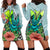 Polynesian Hawaii Hoodie Dress Kanaka with Crab Tribal tattoo TS04 - Polynesian Pride