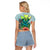 Polynesian Hawaii Raglan Cropped T Shirt Kanaka with Crab Tribal tattoo TS04 - Polynesian Pride