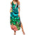 Polynesian Hawaii Summer Maxi Dress Kanaka with Crab Tribal tattoo TS04 Women Multicolor - Polynesian Pride