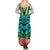 Polynesian Hawaii Summer Maxi Dress Kanaka with Crab Tribal tattoo TS04 - Polynesian Pride