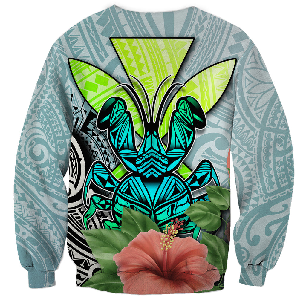 Polynesian Hawaii Sweatshirt Kanaka with Crab Tribal tattoo TS04 - Polynesian Pride