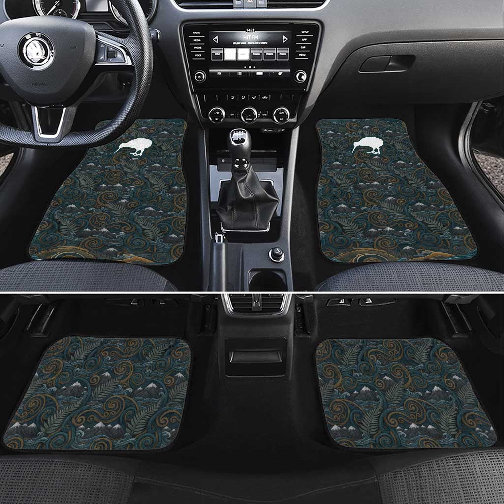 New Zealand is Calling and I Must Go Car Mats Kiwi Bird Silhouette