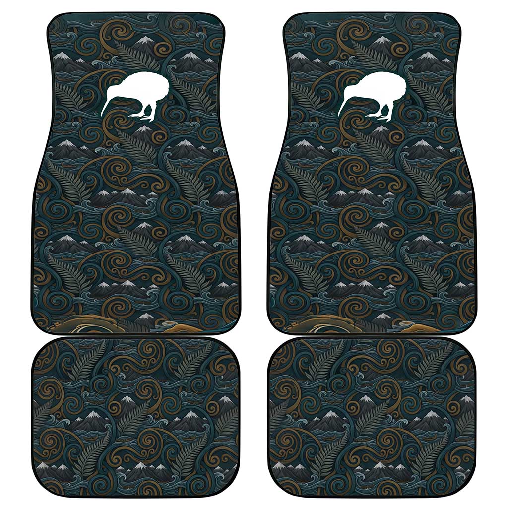 New Zealand is Calling and I Must Go Car Mats Kiwi Bird Silhouette
