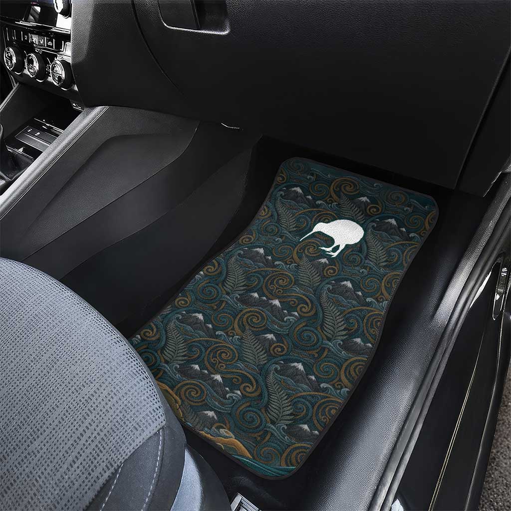 New Zealand is Calling and I Must Go Car Mats Kiwi Bird Silhouette
