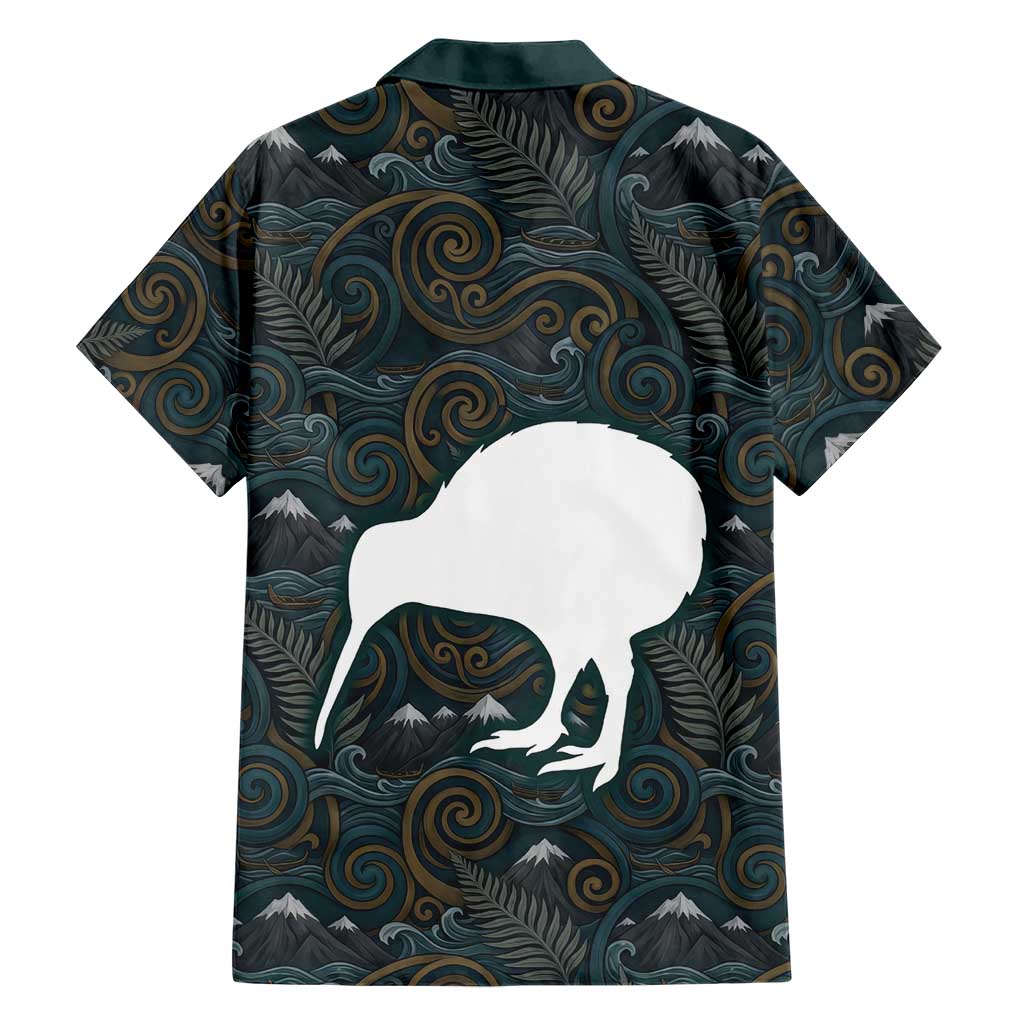 New Zealand is Calling and I Must Go Family Matching Tank Maxi Dress and Hawaiian Shirt Kiwi Bird Silhouette