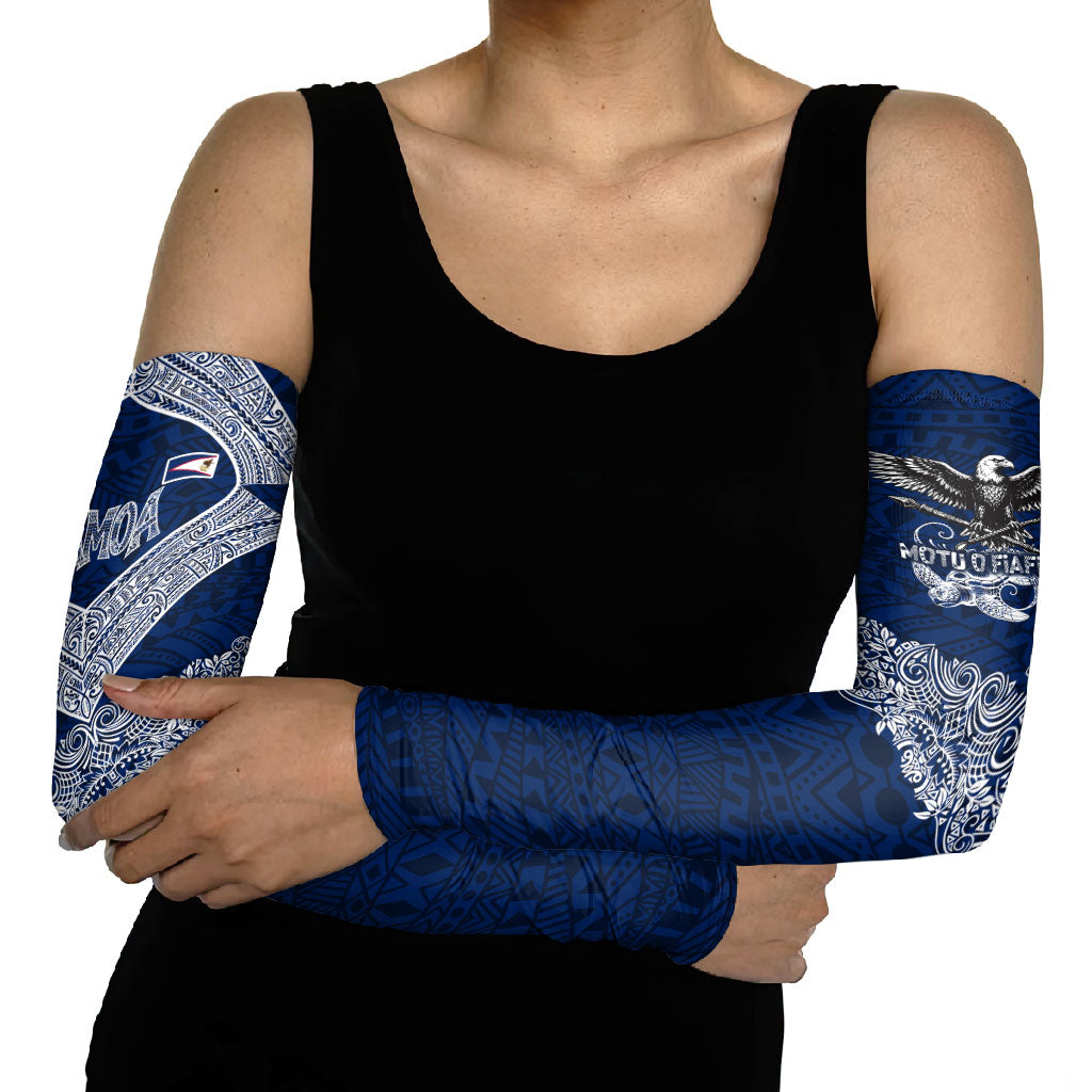 American Samoa Eagle Arm Sleeves Sea Turtle Traditional Polynesian Tribal Tattoo