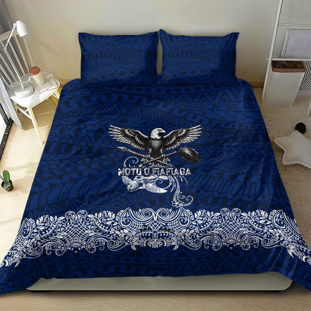 American Samoa Eagle Bedding Set Sea Turtle Traditional Polynesian Tribal Tattoo