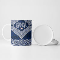 American Samoa Eagle Ceramic Mug Sea Turtle Traditional Polynesian Tribal Tattoo