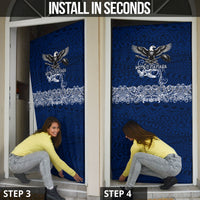 American Samoa Eagle Door Cover Sea Turtle Traditional Polynesian Tribal Tattoo