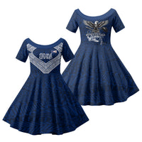 American Samoa Eagle Family Matching Mermaid Dress and Hawaiian Shirt Sea Turtle Traditional Polynesian Tribal Tattoo