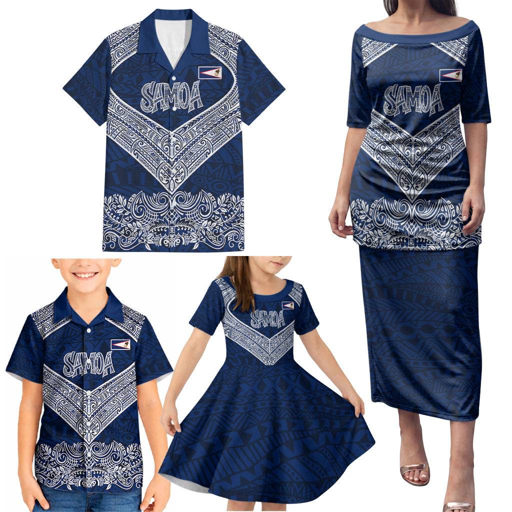 American Samoa Eagle Family Matching Puletasi and Hawaiian Shirt Sea Turtle Traditional Polynesian Tribal Tattoo TS04 - Polynesian Pride