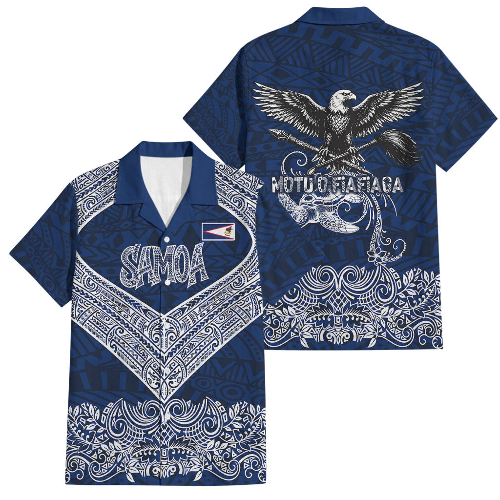 American Samoa Eagle Family Matching Tank Maxi Dress and Hawaiian Shirt Sea Turtle Traditional Polynesian Tribal Tattoo