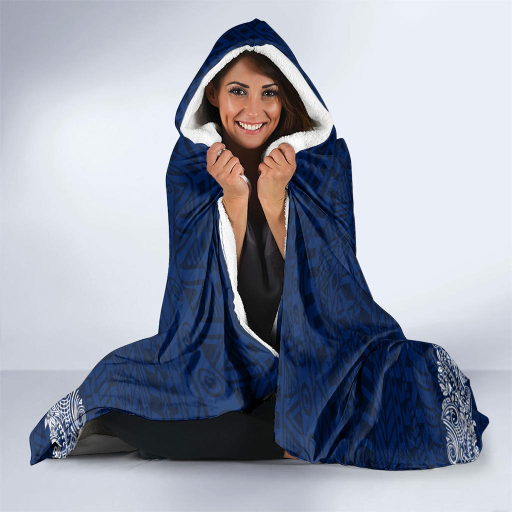 American Samoa Eagle Hooded Blanket Sea Turtle Traditional Polynesian Tribal Tattoo