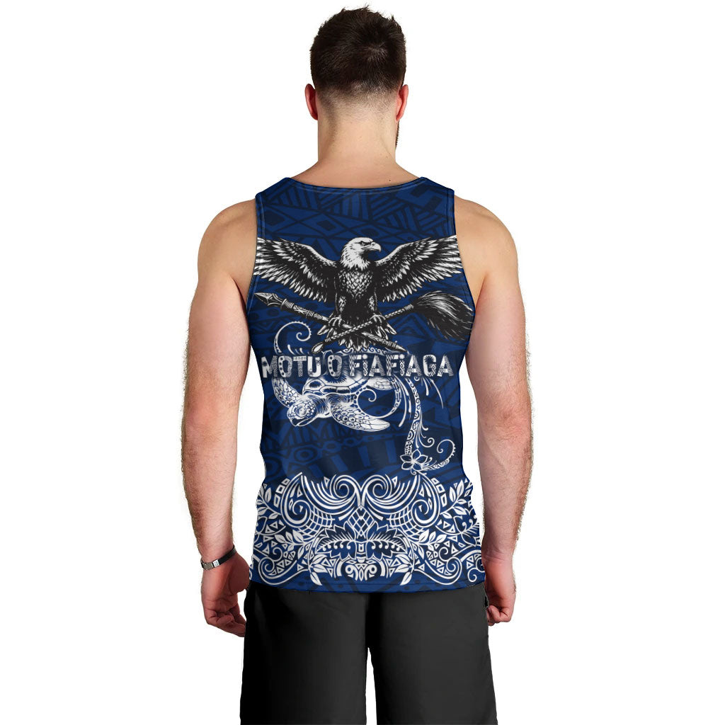 American Samoa Eagle Men Tank Top Sea Turtle Traditional Polynesian Tribal Tattoo