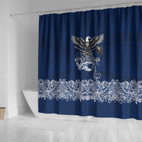 American Samoa Eagle Shower Curtain Sea Turtle Traditional Polynesian Tribal Tattoo