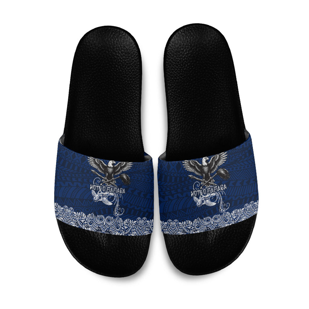 American Samoa Eagle Slide Sandals Sea Turtle Traditional Polynesian Tribal Tattoo