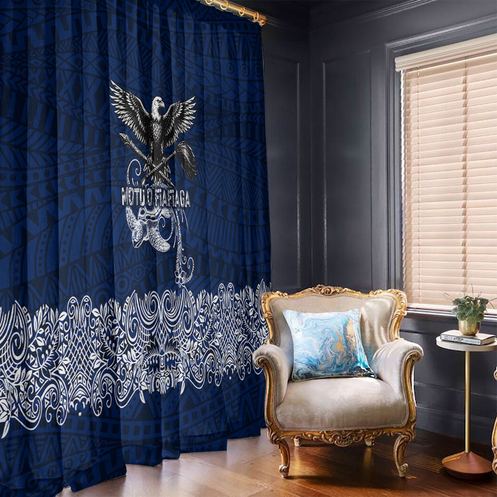 American Samoa Eagle Window Curtain Sea Turtle Traditional Polynesian Tribal Tattoo
