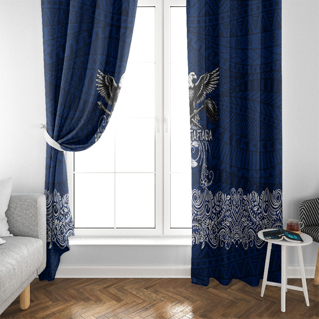 American Samoa Eagle Window Curtain Sea Turtle Traditional Polynesian Tribal Tattoo