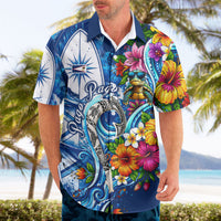 American Samoa Pago Pago Hawaiian Shirt Sea Turtle And Fruit Bat - Tropical Hibiscus Flowers Polynesian